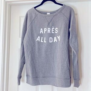 Après all day grey sweatshirt size M